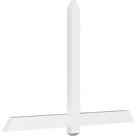 Ekena Millwork Eugene Architectural Grade PVC Gable Bracket, 60"W x 40"H x 2"D x 4"F, 16/12 Pitch GBP060X40X0204EUG00